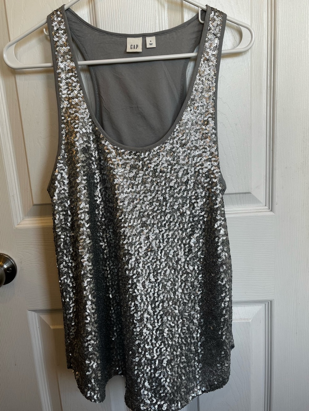 GAP Silver Sequin Tank